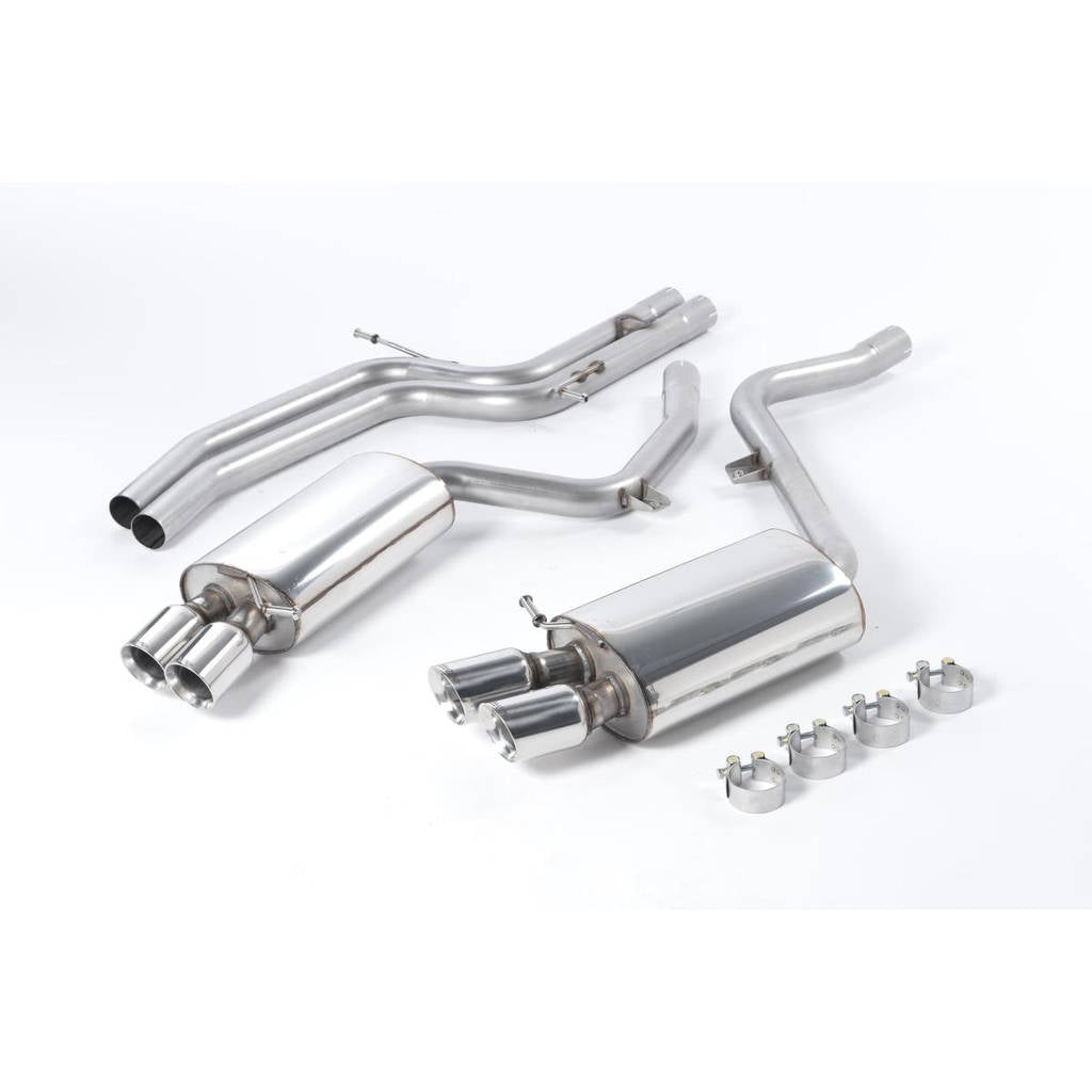 MILLTEK SSXAU190 Cat-back Twin 80mm GT-80 AUDI S5 4.2 V8 B8 Coupé (Manual and Auto) Photo-0
