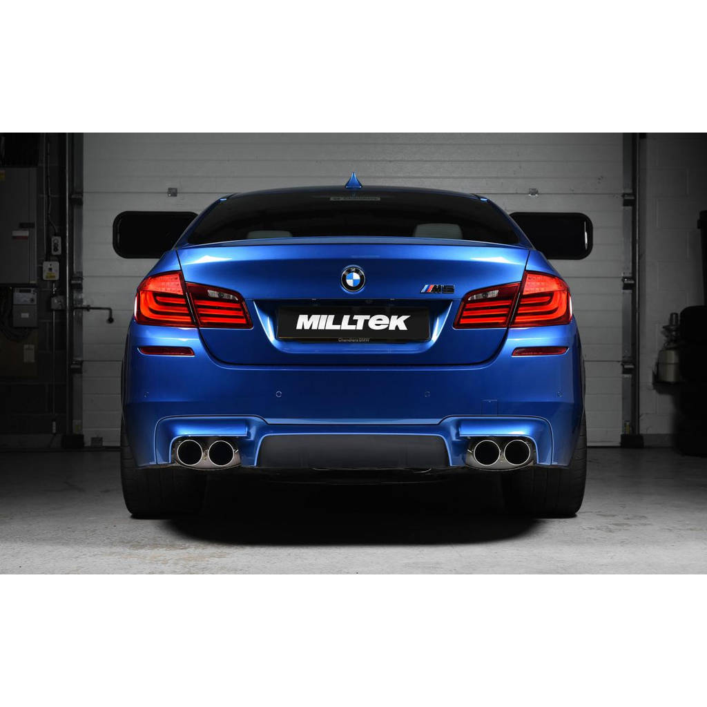 MILLTEK SSXBM1016 Cat-back Quad 90mm GT90 ECA BMW 5 Series M5 Saloon M TwinPower Turbo V8 (F10) Photo-1