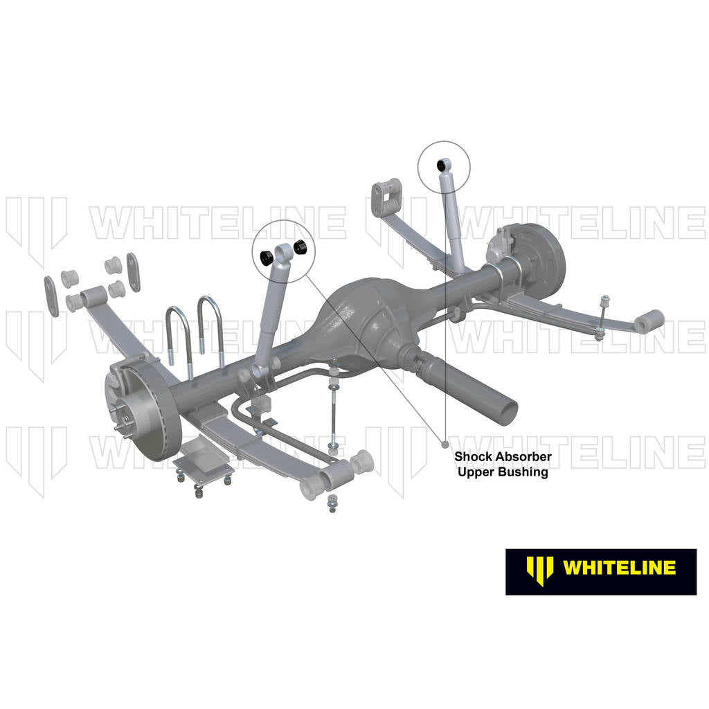 WHITELINE W33326 Rear Shock Absorber - Upper Bushing Kit for Nissan Navara D40 2wd/4wd Photo-1