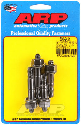 ARP 300-2421 Carburetor Stud Kit No spacer with Moroso #64919 return spring kit. ARP Stainless. drilled. hex Photo-0