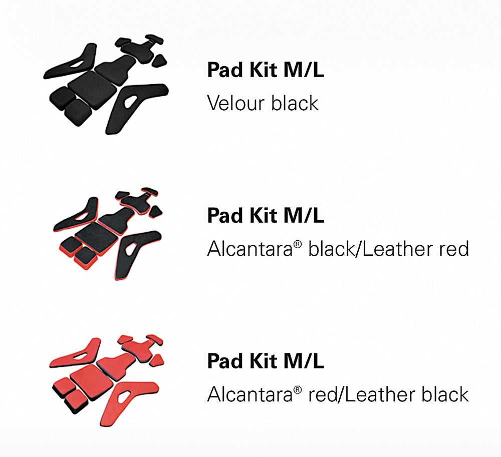 RECARO 7228656.01.1B23 Pad kid for Podium seat, size M, left, Alcantara, red/black leather Photo-0