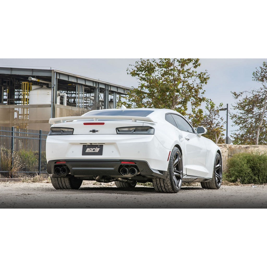 BORLA 140727CFBA Exhaust system "ATAK" for CHEVROLET CAMARO ZL1 6.62 "CARBON FIBER BLACK ANODIZED TIPS Photo-1