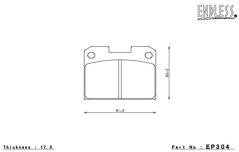 ENDLESS EP304SSY Rear brake pads MITSUBISHI 3000 GT 94-99 Photo-0