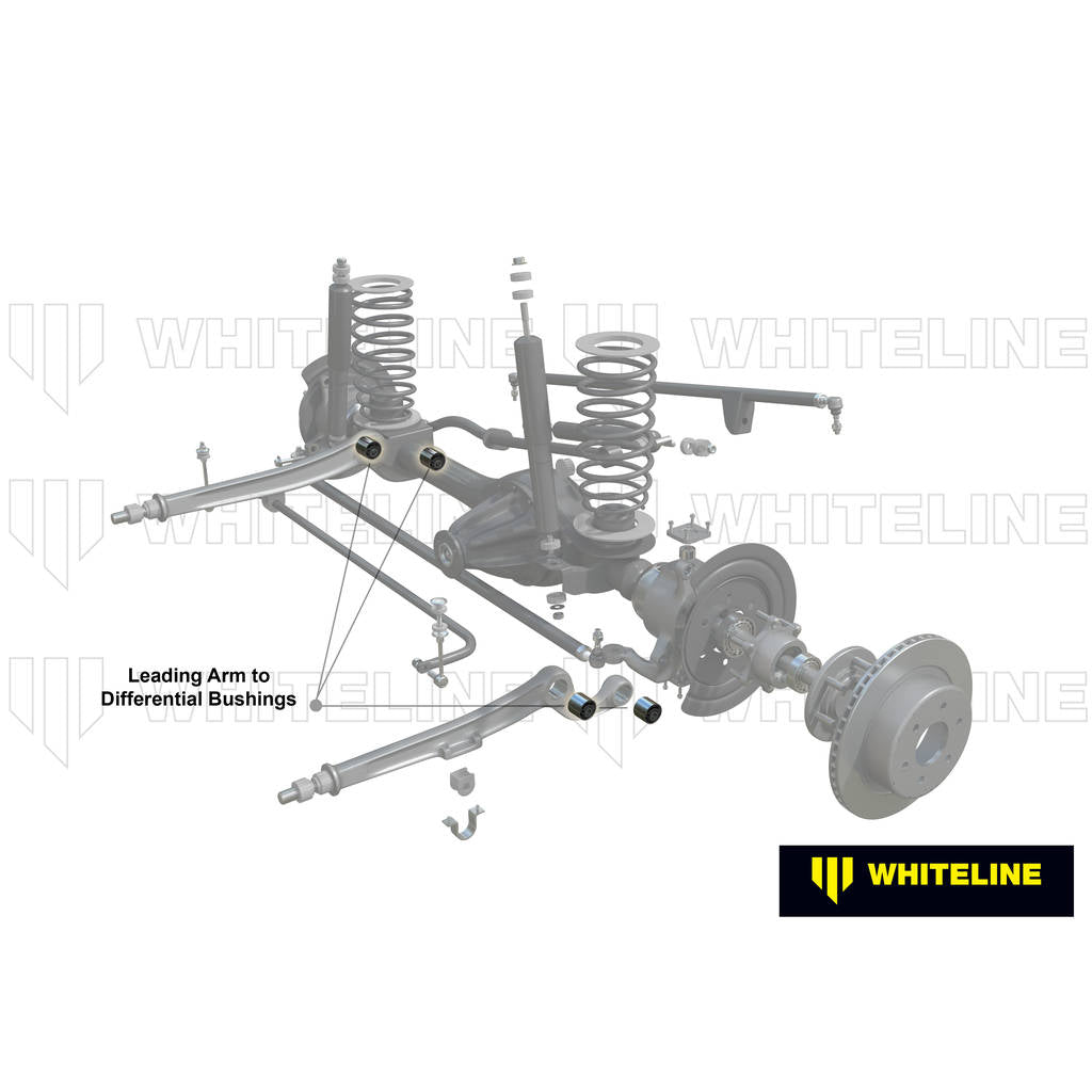 WHITELINE W81730 Front Leading Arm - To Differential Bushing Kit Offset for Nissan Patrol GQ, GU/Toyota Land Cruiser 80, 105 Series Photo-1