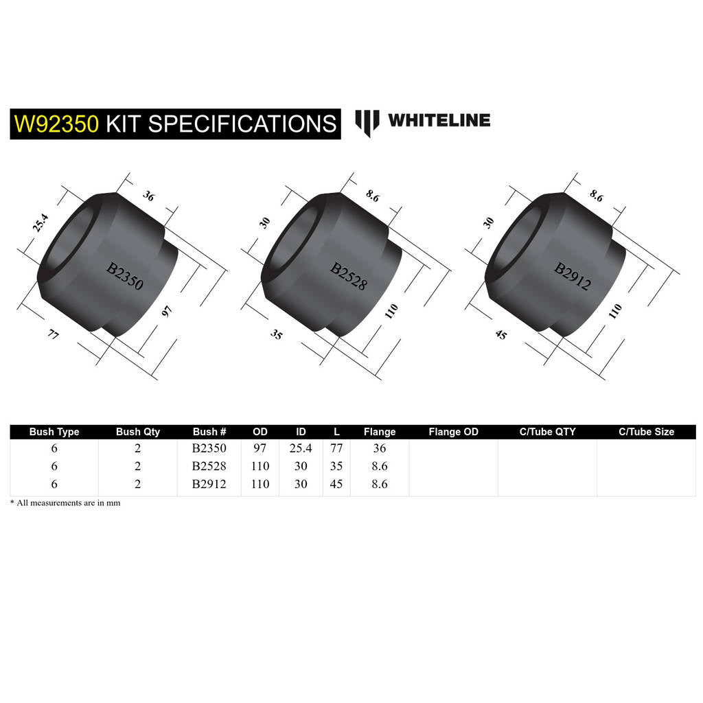 WHITELINE W92350 Subframe Mount Bushing Photo-4