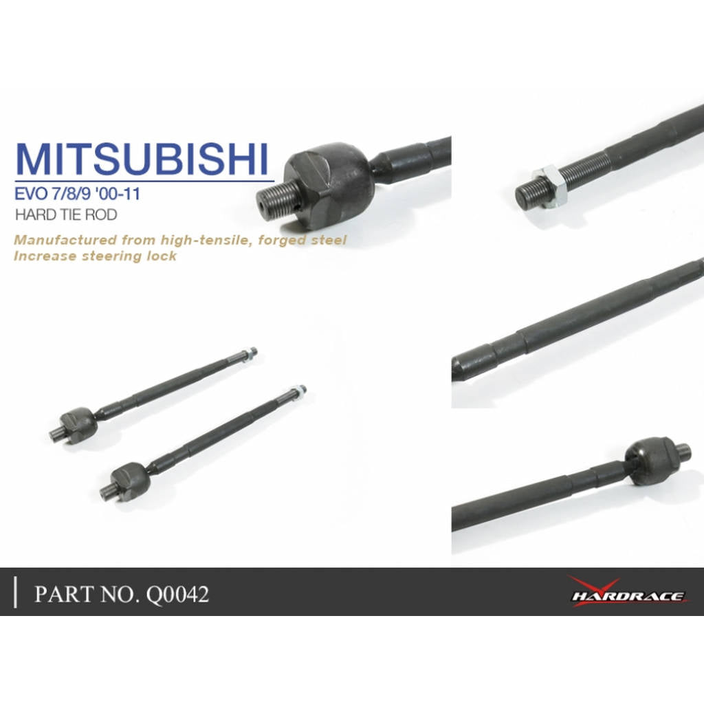 HARDRACE Q0042 Hard Tie Rods, 2pcs for MITSUBISHI Lancer EVO 7 / 8 / 9 (CT9A) Photo-4