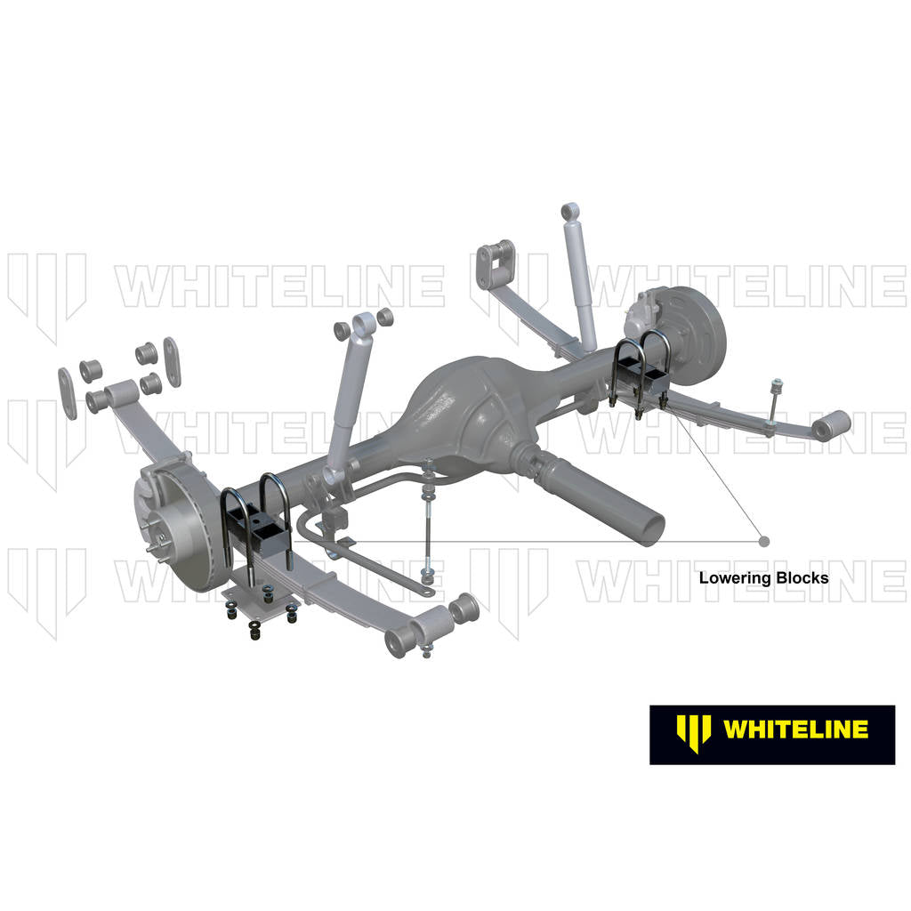 WHITELINE KLB102-15 Rear Lowering Block - Kit 1.5" for Toyota, Foton/Mitsubishi Photo-1