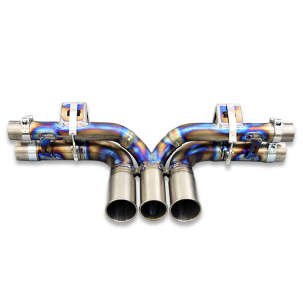 TUBI STYLE TSPO991GT317.001.T PORSCHE 991 GT3 CENTRAL STRAIGHT PIPES TITANIUM EXHAUST w 3 END TIPS Photo-0
