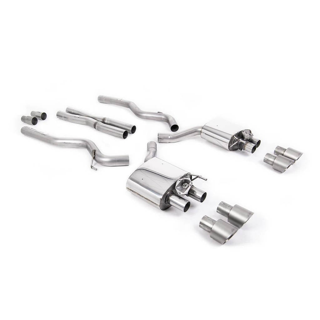 MILLTEK SSXFD284 Cat-back Quad 100mm GT100 FORD Mustang 5.0 V8 GT Photo-0