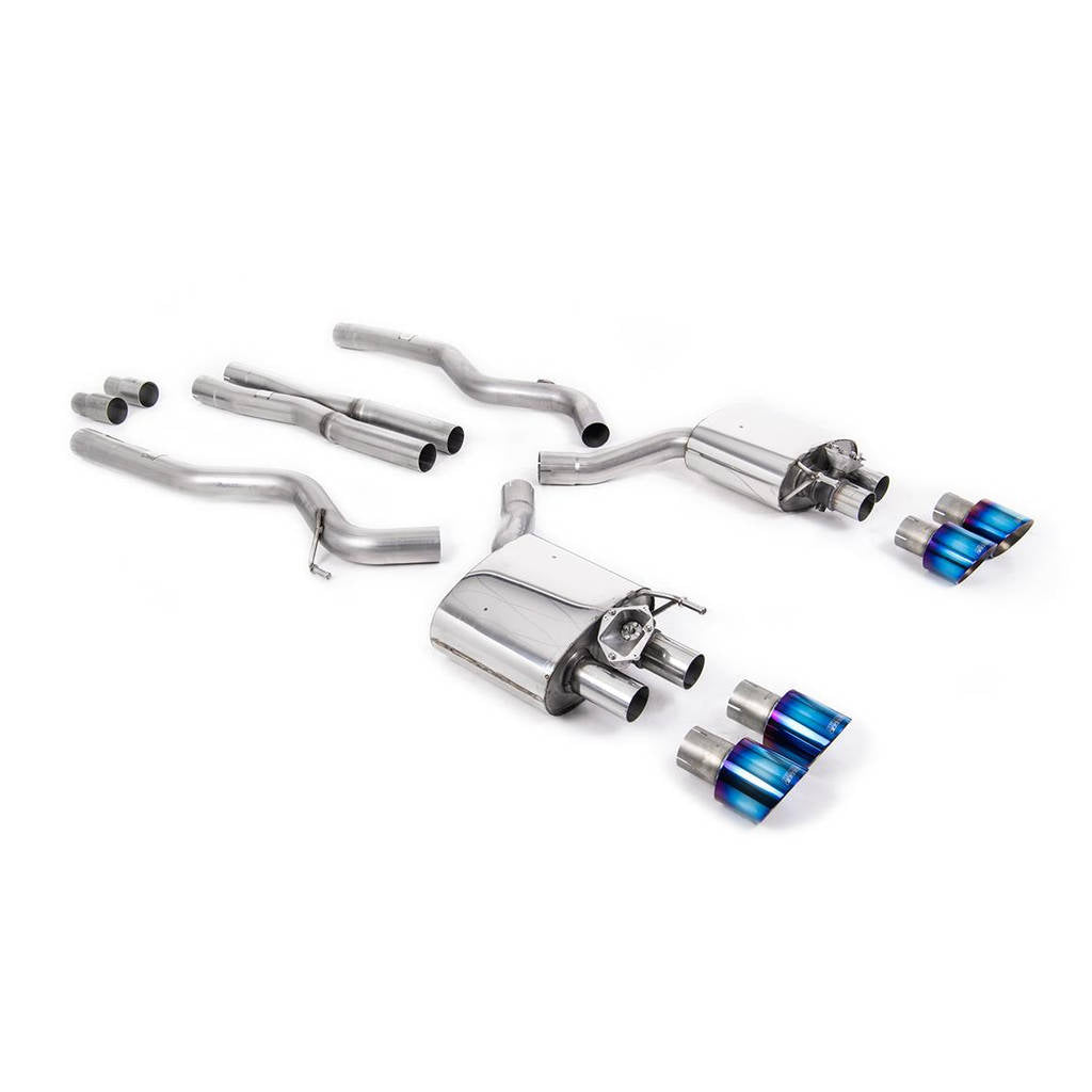 MILLTEK SSXFD285 Cat-back Quad 100mm GT100 FORD Mustang 5.0 V8 GT Photo-0