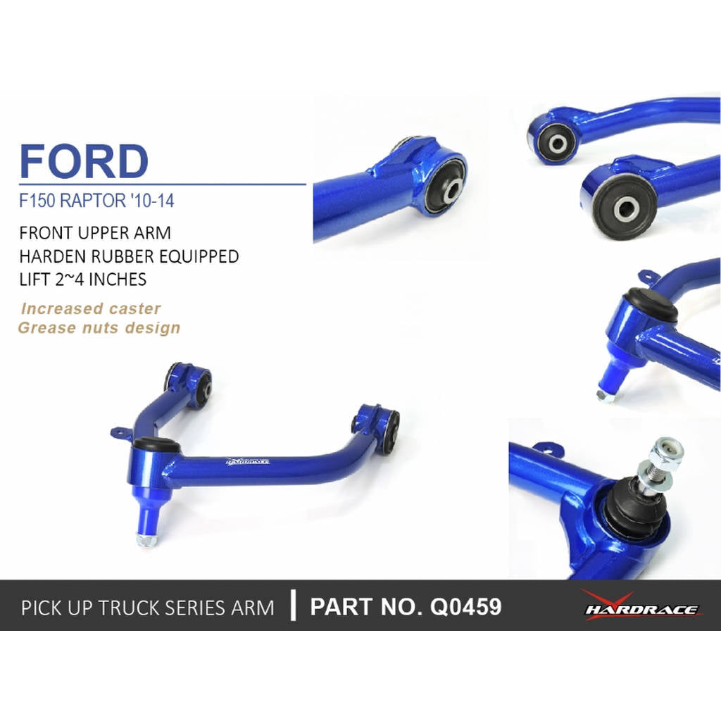 HARDRACE Q0459 FRONT UPPER ARM- LIFT 2-4 INCHES FORD F150 RAPTOR 10-14 (HARDENED RUBBER)-2PCS/SET Photo-6