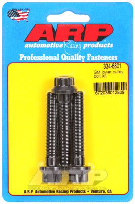 ARP 334-6801 Lower Pulley Bolt Kit for Chevrolet Small Block. Big Block. 3-piece. 12pt Photo-0