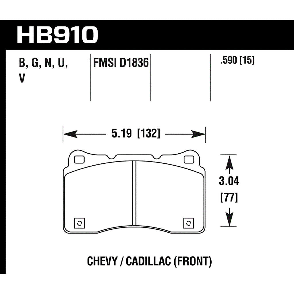 HAWK HB910G.590 Brake Pads Motorsports DTC-60 Photo-2