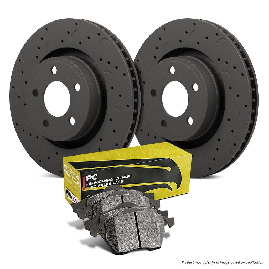 HAWK HKC5356.370Z Brake Kit (Rotor Talon C-Drilled/PC Brake Pad) Photo-0