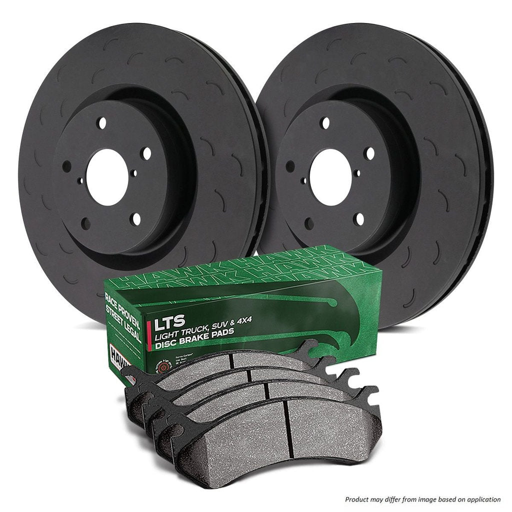 HAWK HKS4404.322Y Brake Kit (Rotor Talon Slotted-Only LTS Brake Pad) Photo-0