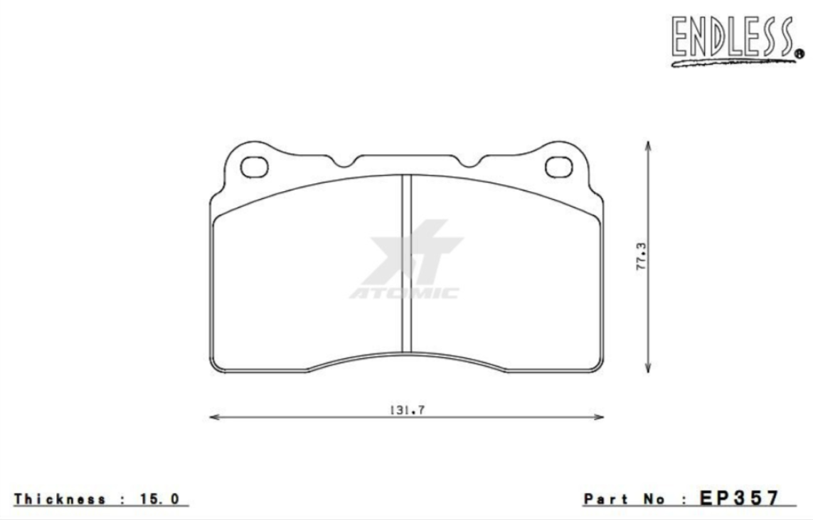 ENDLESS EP357N30C Front brake pads SUBARU STI, MITSUBISHI EVO, MEGANE RS250, ASTRA J OPC Photo-0