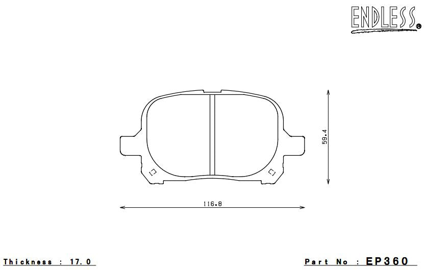 ENDLESS EP360MA45B Front brake pads TOYOTA NADIA SXN10/SXN15 Photo-0