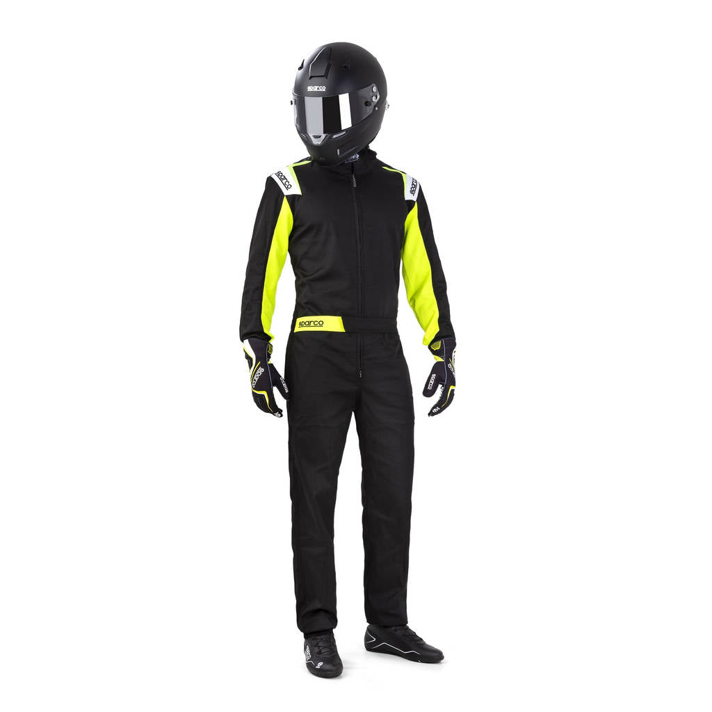 SPARCO 002343NRGF3L ROOKIE 2020 Kart suit, NOT HOMOLOGATED, black / yellow, size L Photo-1
