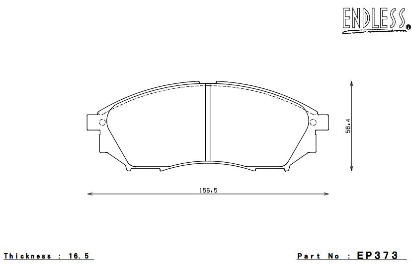 ENDLESS EP373MA45B Brake pads INFINITI EX35/FX35/FX45/G35 RWD/AWD/G37 AWD/RWD/M45/M35/M56 Photo-0