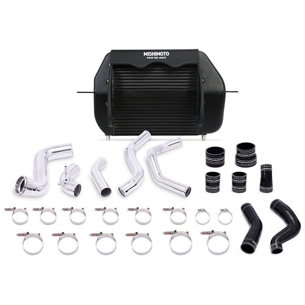 MISHIMOTO MMINT-F150-11KPBK FORD F-150 EcoBoost Intercooler Kit, 2011-14 Black Intercooler w/Polished Pipes Photo-0