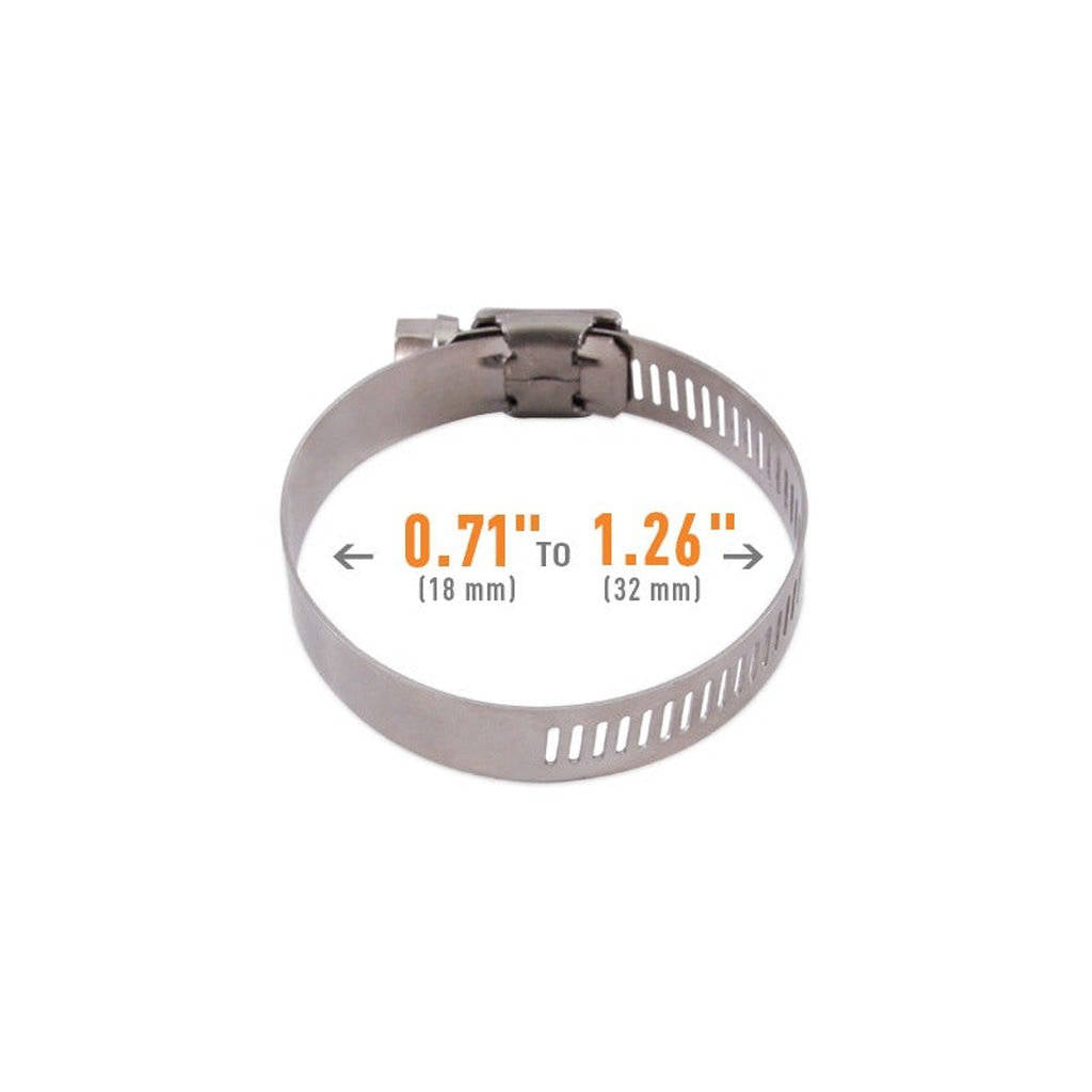 MISHIMOTO MMCLAMP-WG-32HT High-Torque Worm Gear Clamp, 0.71" - 0.1.26" (18mm - 32mm), Pack of 10 Photo-3