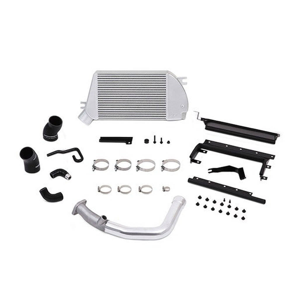 MISHIMOTO MMTMIC-WRX-15PSL SUBARU WRX Performance Top Mount Intercooler and Charge-Pipe Kit, 2015+ Red Pipe Silver Intercoole Photo-0