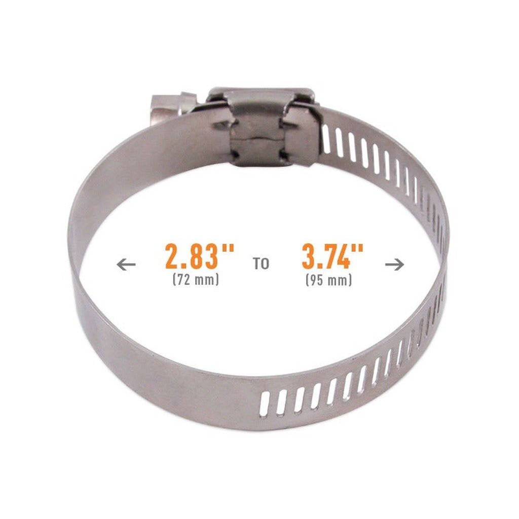 MISHIMOTO MMCLAMP-WG-95HT High-Torque Worm Gear Clamp, 2.83" - 3.74" (72mm - 95mm), Pack of 2 Photo-2