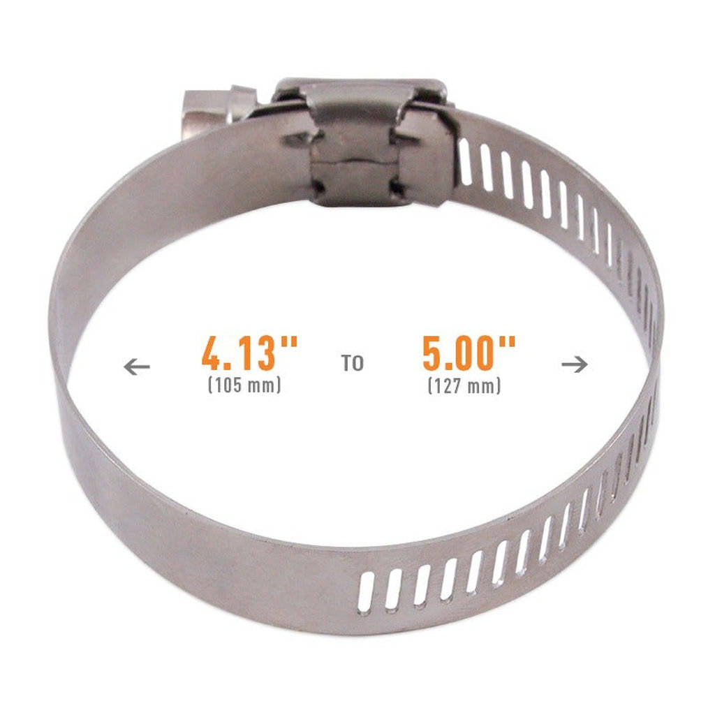MISHIMOTO MMCLAMP-WG-127HT High-Torque Worm Gear Clamp, 4.13" - 5.00" (105mm - 127mm), Pack of 2 Photo-2
