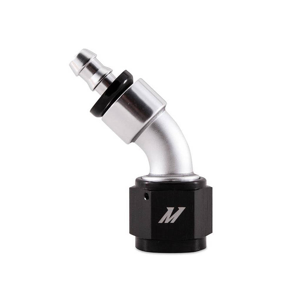MISHIMOTO MMFT-10AN-45 Push-On Swivel End Hose Fitting, 45 Degrees -10AN Photo-0