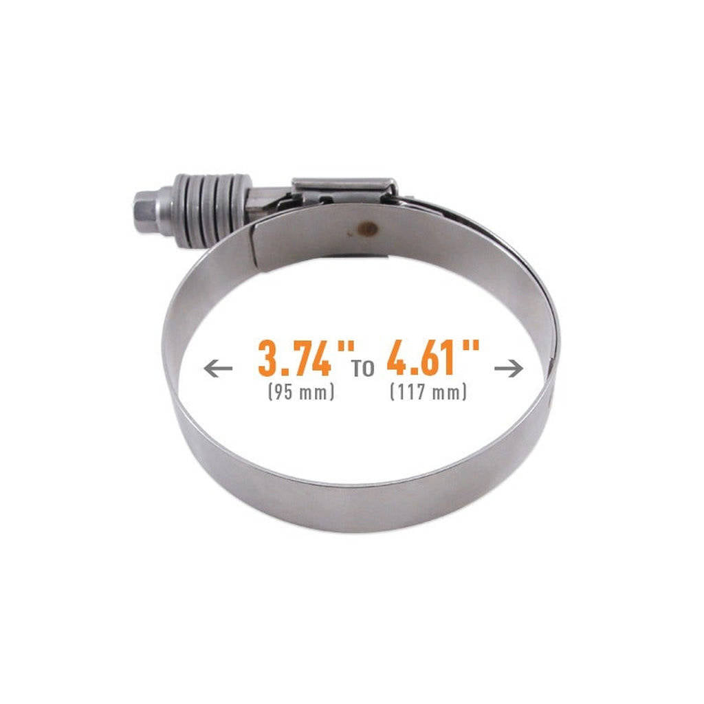MISHIMOTO MMCLAMP-CTWG-117 Constant Tension Worm Gear Clamp, 3.74" - 4.61" (95mm - 117mm) Photo-2