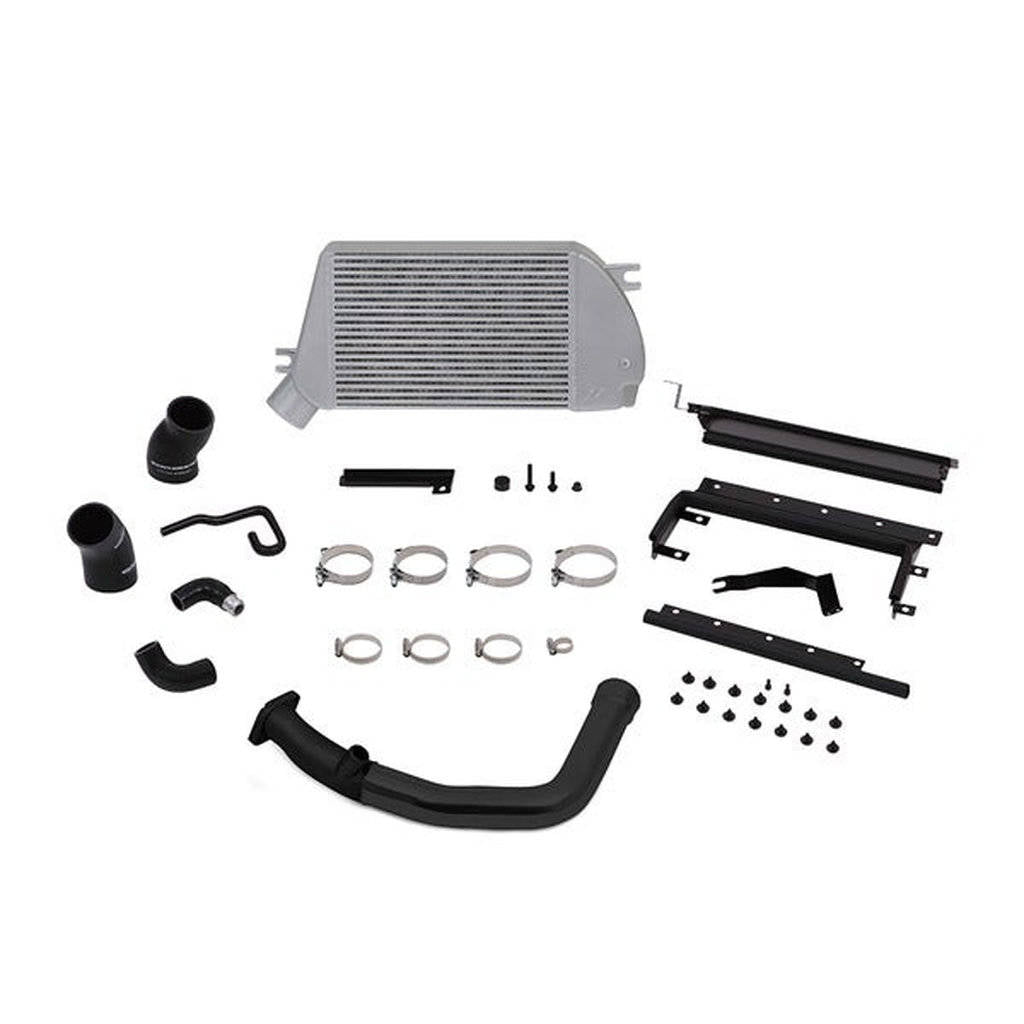 MISHIMOTO MMTMIC-WRX-15BSL SUBARU WRX Performance Top Mount Intercooler and Charge-Pipe Kit, 2015+ Polished Pipe, Black Inter Photo-0