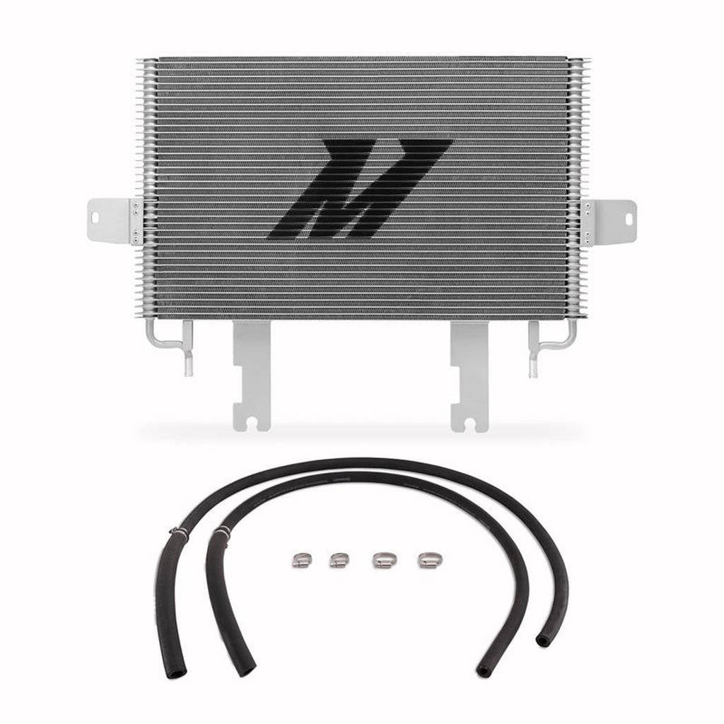 MISHIMOTO MMTC-F2D-99SL FORD 7.3L Powerstroke Transmission Cooler, 1999-2003, Silver Photo-0