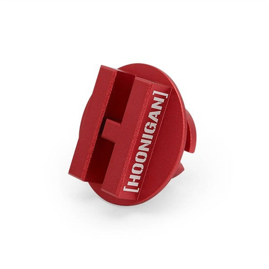 MISHIMOTO MMOFC-MUS4-15HRD FORD Mustang EcoBoost 2015+/FORD Focus ST 2013+ Hoonigan Oil Filler Cap, Red Photo-1