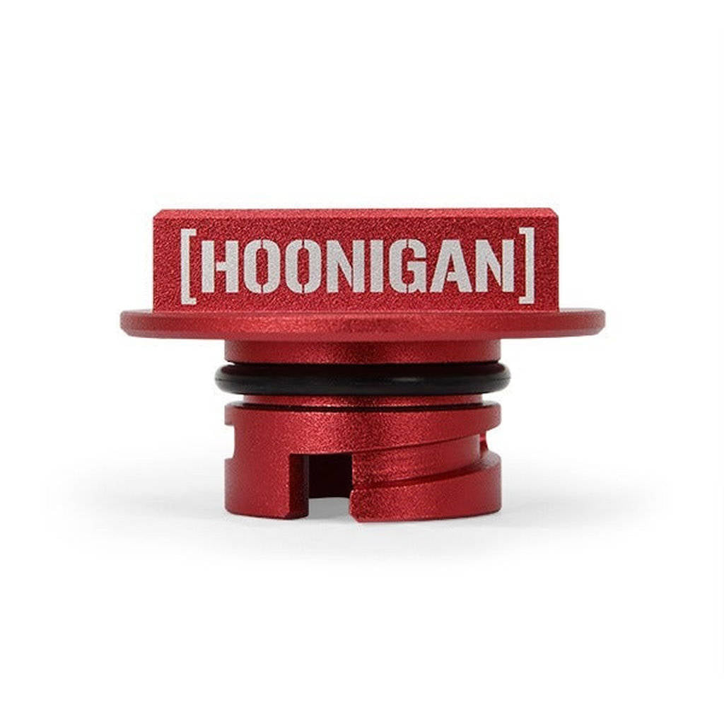 MISHIMOTO MMOFC-MUS4-15HRD FORD Mustang EcoBoost 2015+/FORD Focus ST 2013+ Hoonigan Oil Filler Cap, Red Photo-2