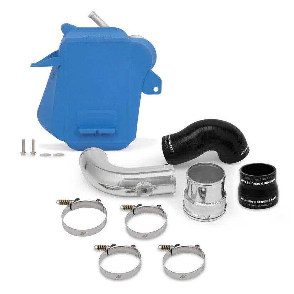 MISHIMOTO MMINT-F2D-17BL FORD 6.7L Powerstroke Air-to-Water Intercooler, 2017+, Micro-Wrinkle Blue Photo-0