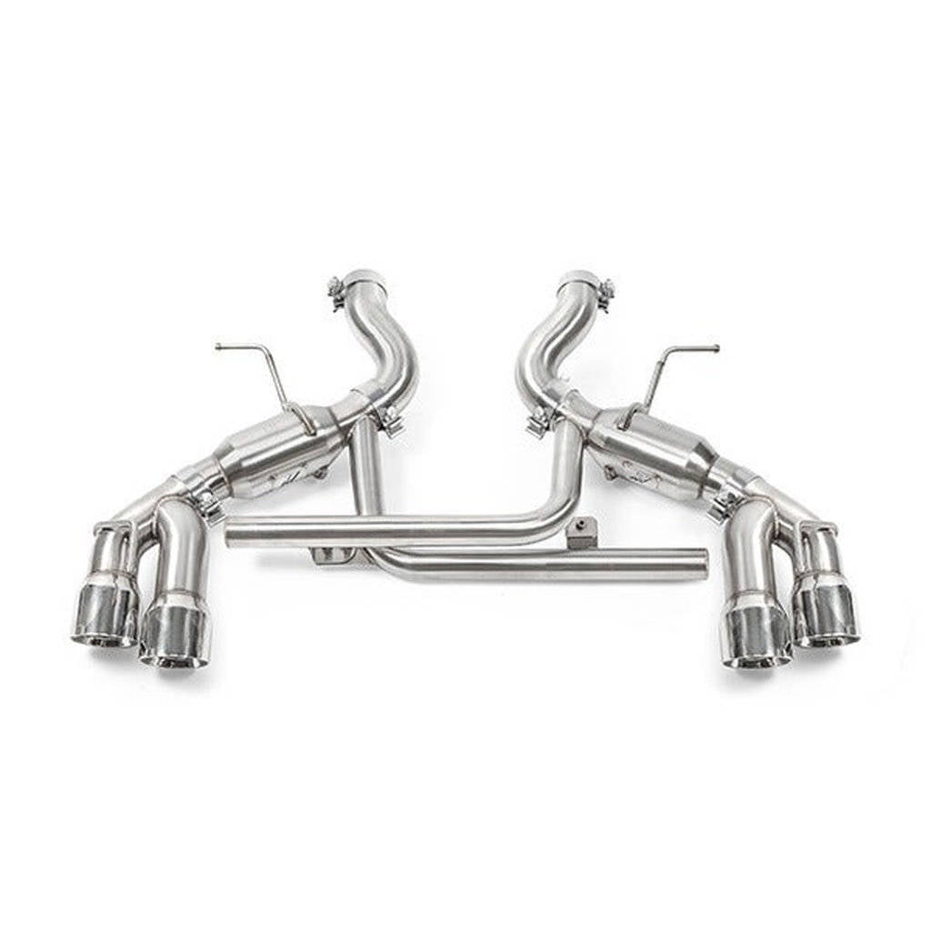 MISHIMOTO MMEXH-CAM8-16AQTPP CHEVROLETCamaro SS Quad-Tip Pro Axle-Back Exhaust PreSale, 2016+ Polished Tips Photo-1