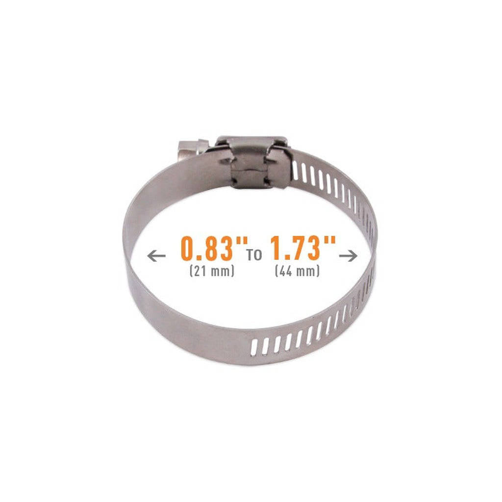 MISHIMOTO MMCLAMP-WG-44HT High-Torque Worm Gear Clamp, 0.83" - 1.73" (21mm - 44mm), Pack of 10 Photo-3