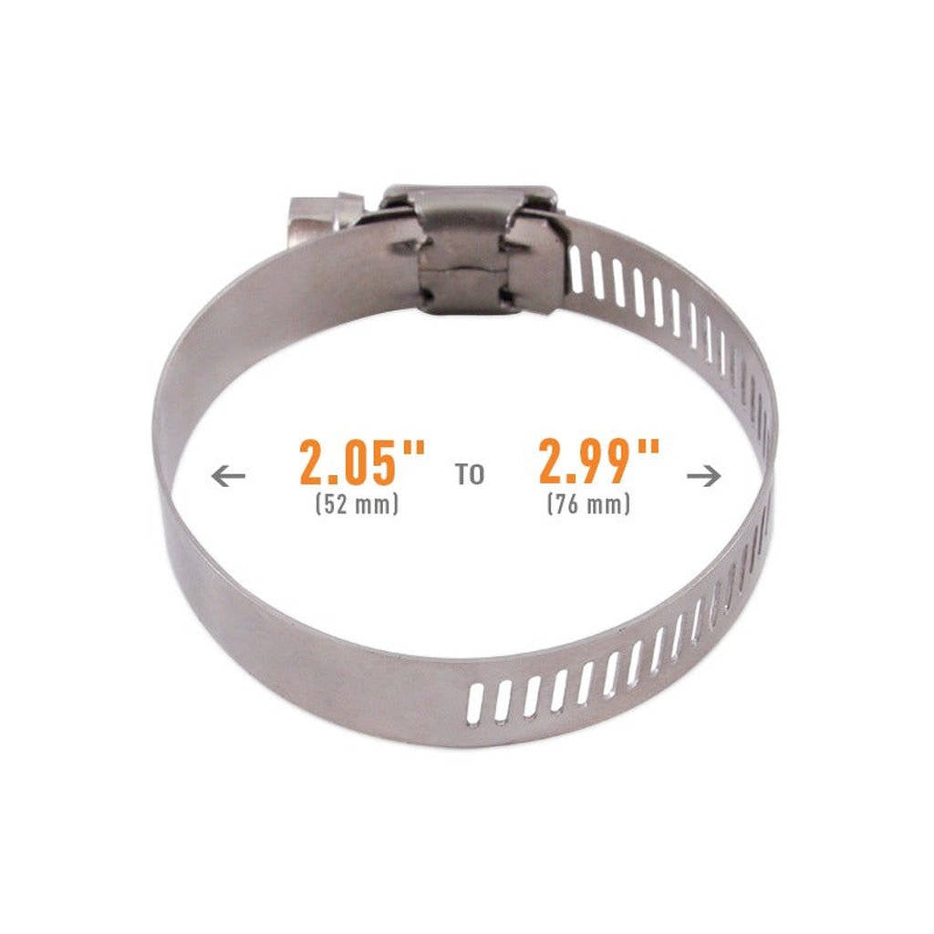 MISHIMOTO MMCLAMP-WG-76HT High-Torque Worm Gear Clamp, 2.05" - 2.99" (52mm - 76mm), Pack of 2 Photo-2