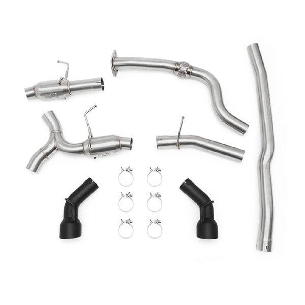 MISHIMOTO MMEXH-CAM4-16DTPP CHEVROLETCamaro 2.0T Dual Tip Pro Cat-Back Exhaust, 2016+, Polished Tips Photo-1