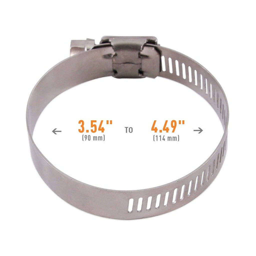MISHIMOTO MMCLAMP-WG-114HT High-Torque Worm Gear Clamp, 3.54" - 4.49" (90mm - 114mm), Pack of 2 Photo-2