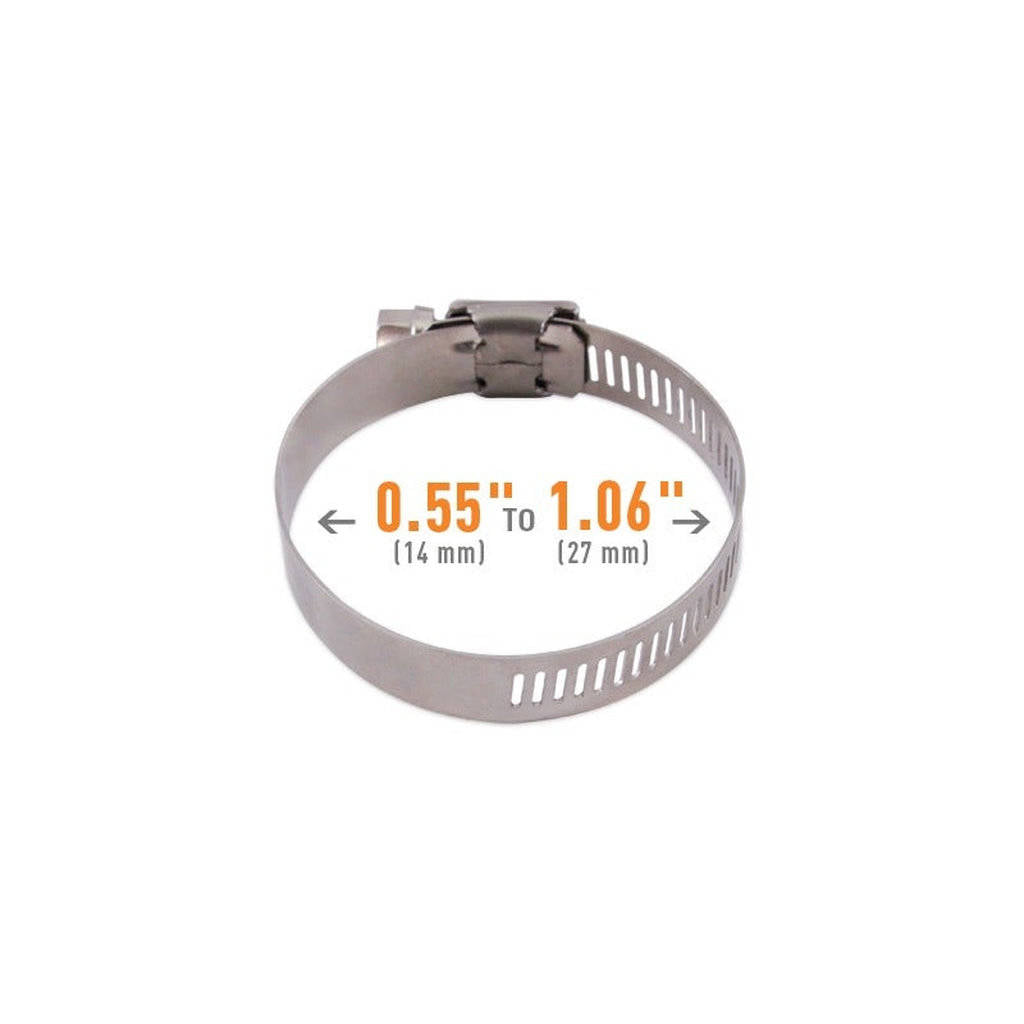 MISHIMOTO MMCLAMP-WG-27HT High-Torque Worm Gear Clamp, 0.55" - 0.1.06" (14mm - 27mm), Pack of 10 Photo-2
