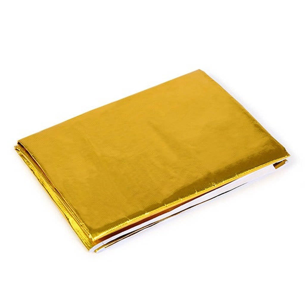 MISHIMOTO MMHP-GRB-1224 Gold Reflective Barrier with Adhesive Backing, 12"x24" Photo-1