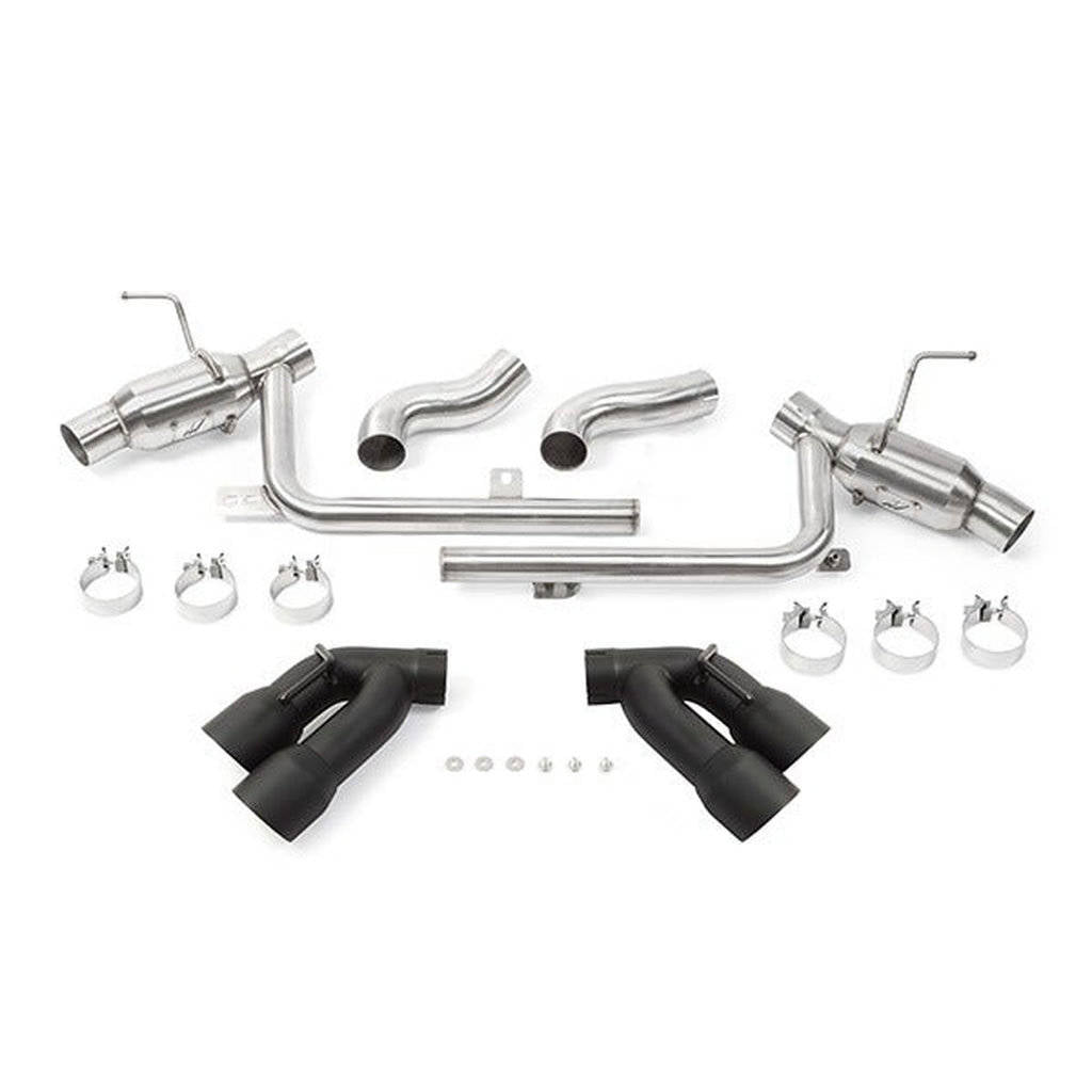 MISHIMOTO MMEXH-CAM8-16AQTPBK CHEVROLETCamaro SS Quad-Tip Pro Axle-Back Exhaust PreSale, 2016+ black Tips Photo-0