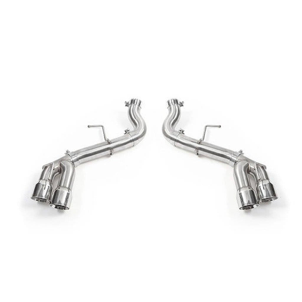 MISHIMOTO MMEXH-CAM8-16AQTRP CHEVROLETCamaro Quad-Tip Race Axle-Back Exhaust PreSale, 2016+ Polished Tips Photo-1