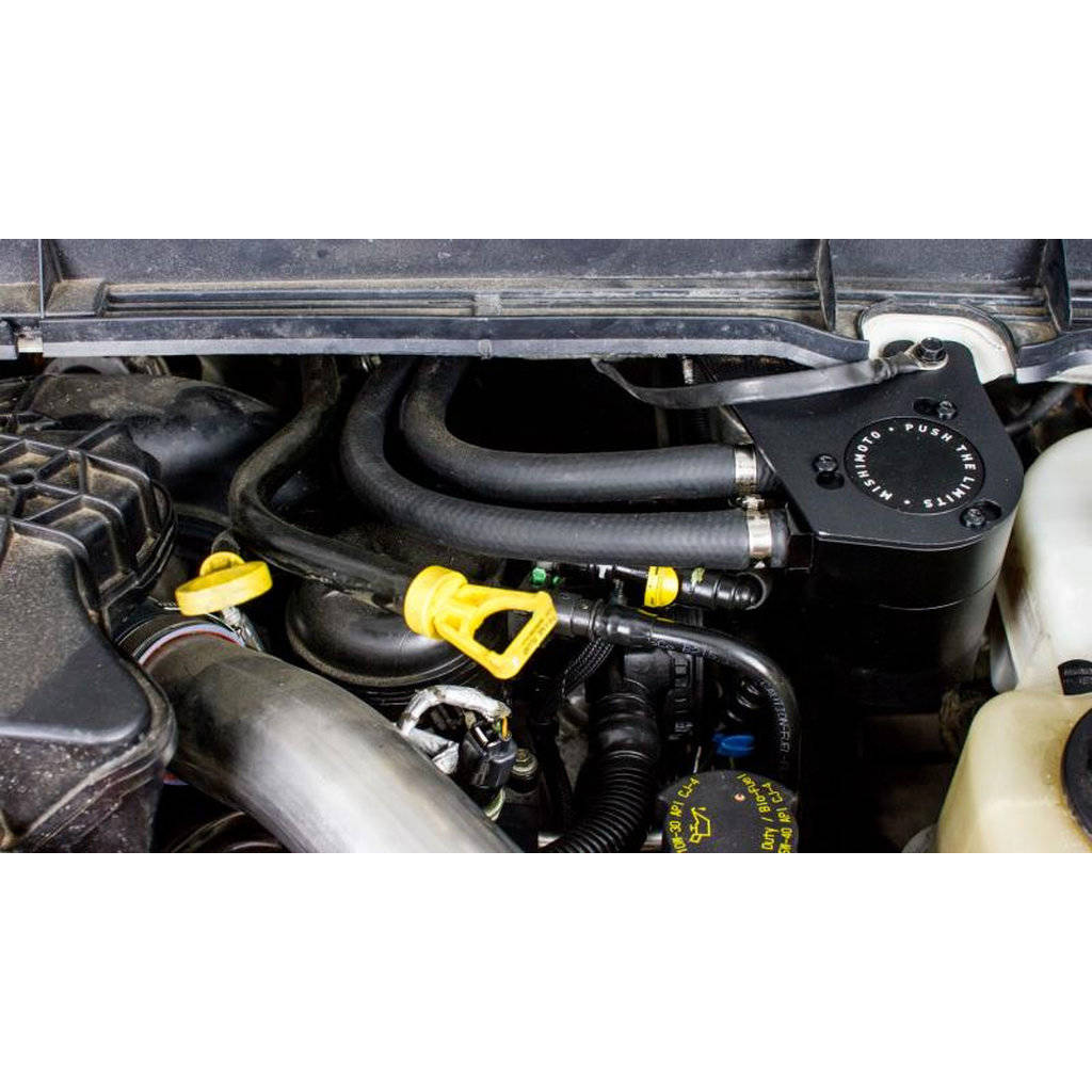 MISHIMOTO MMBCC-F2D-11BE FORD 6.7L Powerstroke Baffled Oil Catch Can Kit, 2011-2016 Photo-4