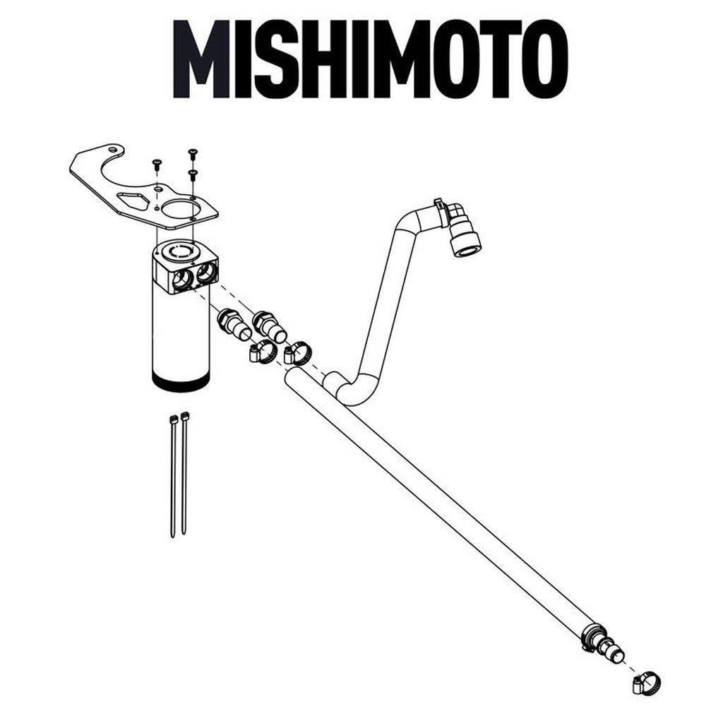 MISHIMOTO MMBCC-JLH-18CBE JEEP Wrangler JL 2.0L Baffled Oil Catch Can, 2018+ Photo-6