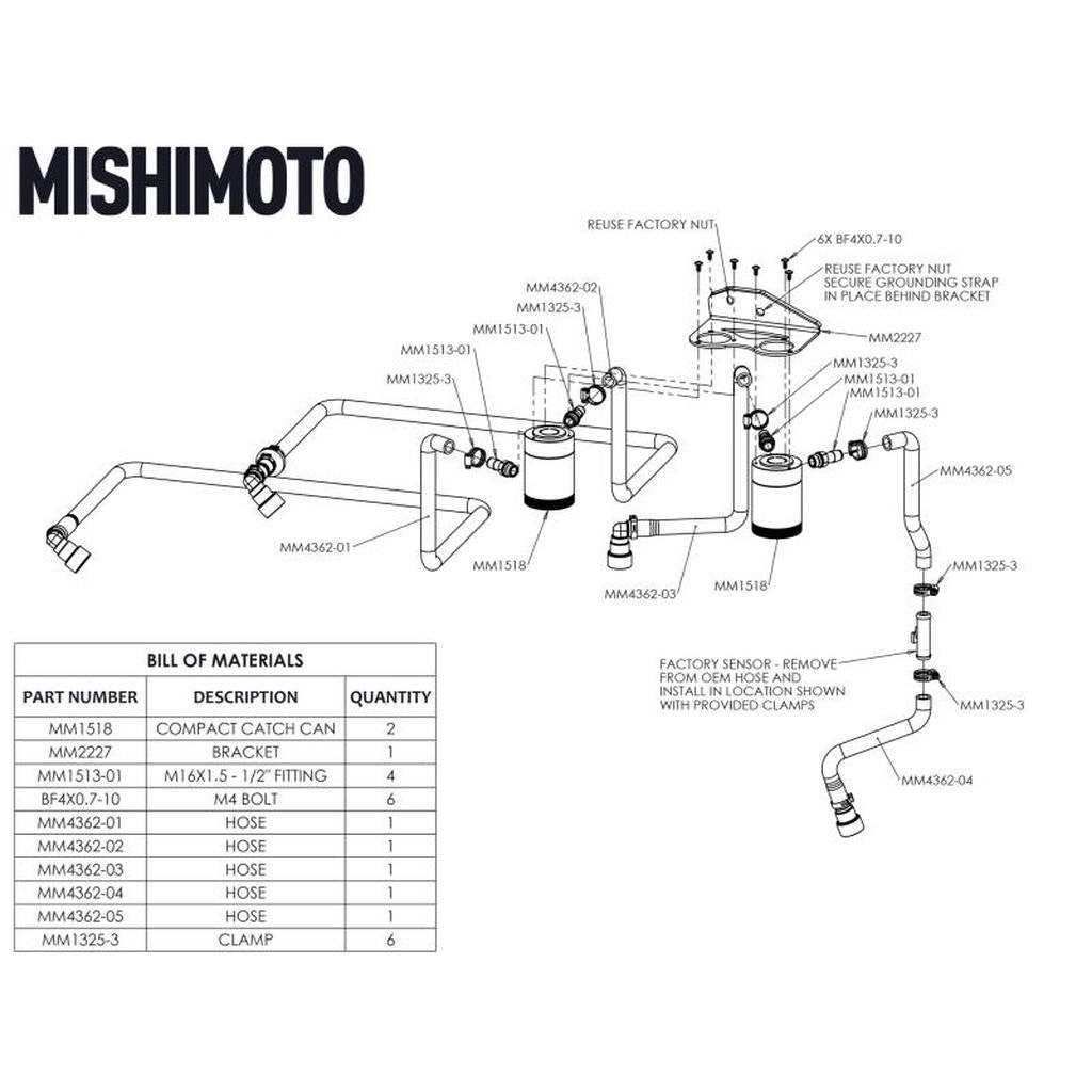 MISHIMOTO MMBCC-F27T-15SBE FORD F-150 2.7L EcoBoost Baffled Catch Can Kit, 2015-2017 Photo-1