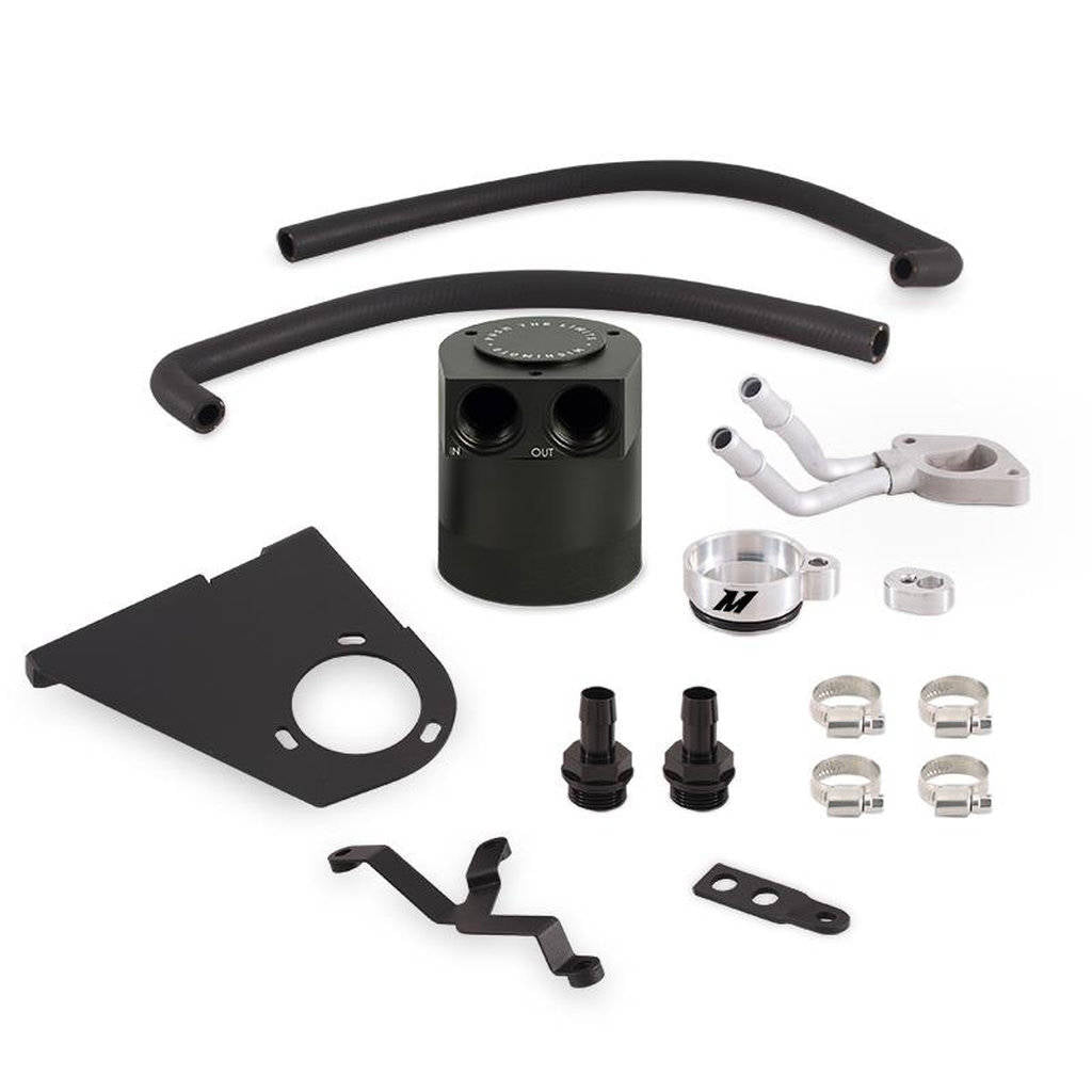 MISHIMOTO MMBCC-F2D-17BE FORD 6.7L Powerstroke Baffled Oil Catch Can Kit, 2017+ Photo-0