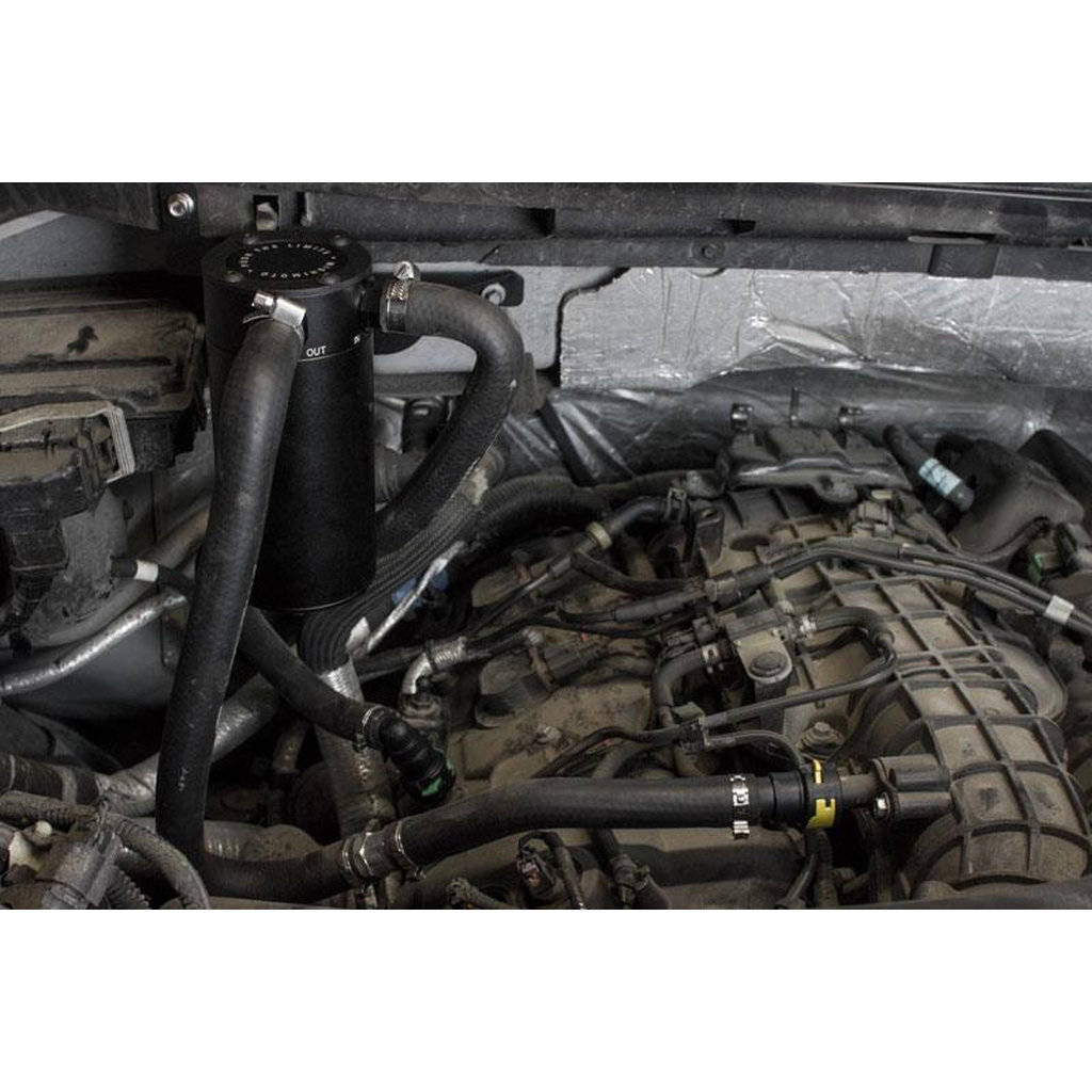 MISHIMOTO MMBCC-F35T-11SBE FORD F-150 3.5L EcoBoost Baffled Oil Catch Can Kit, 2011-2014 Photo-1