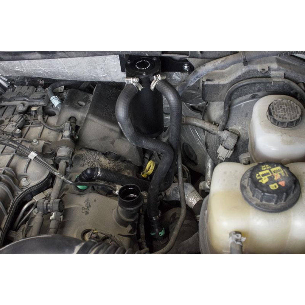 MISHIMOTO MMBCC-F35T-11SBE FORD F-150 3.5L EcoBoost Baffled Oil Catch Can Kit, 2011-2014 Photo-2